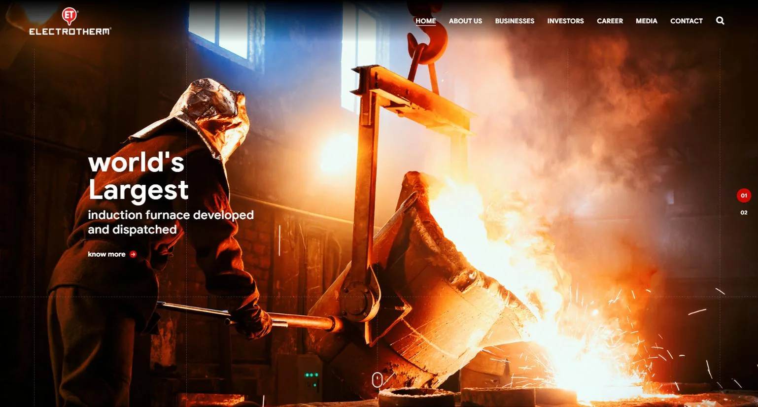 Credentials-deck screenshot of Electrotherm Corporate.