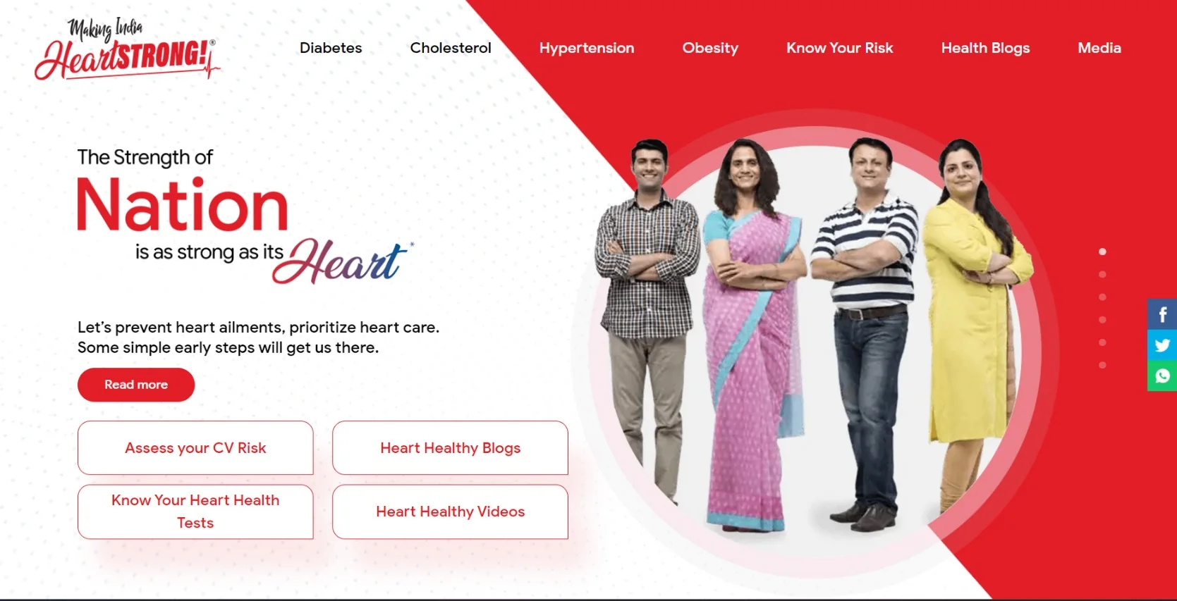 Credentials-deck screenshot of Making India Heart Strong.